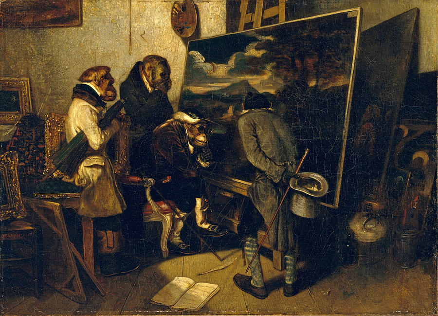 The Experts Painting by Alexandre-Gabriel Decamps