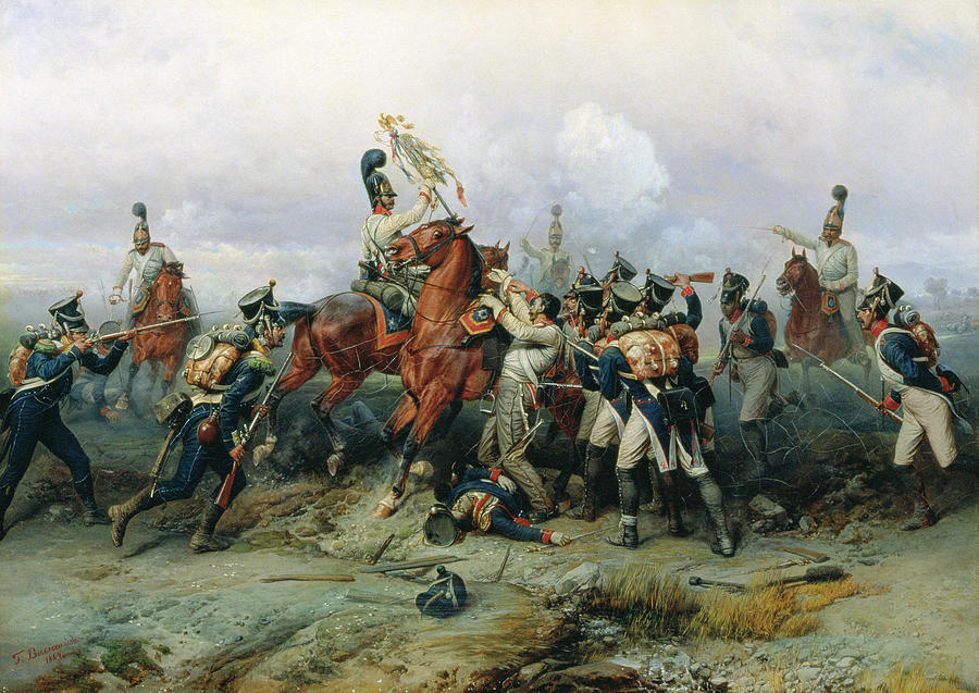 The Exploit Of The Mounted Regiment In The Battle Of Austerlitz, 1884 Oil On Canvas Photograph by Bogdan Willewalde