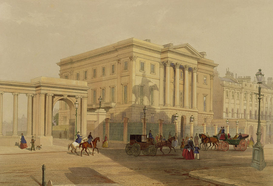 London Painting - The Exterior Of Apsley House, 1853 by English School