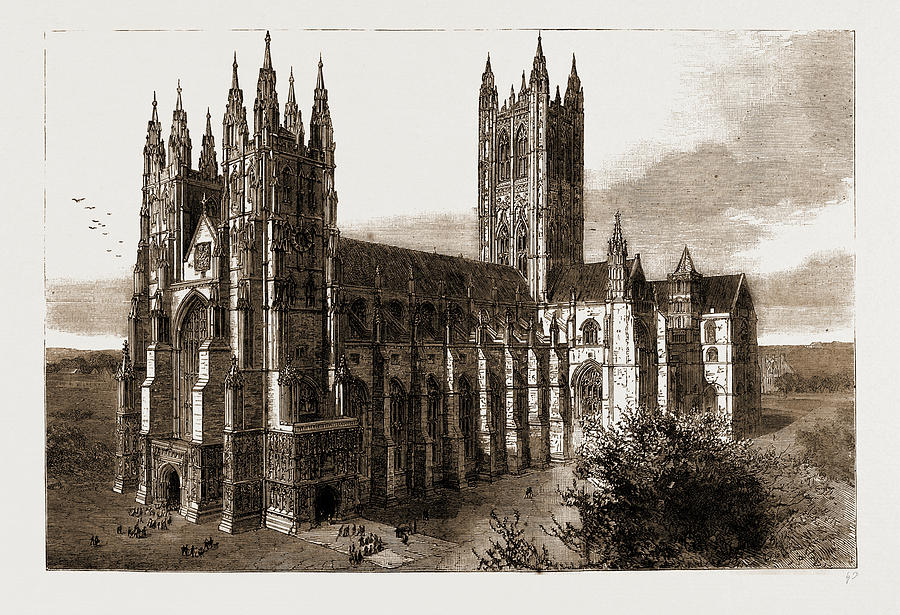 The Exterior Of The Cathedral, Canterbury Drawing by Litz Collection