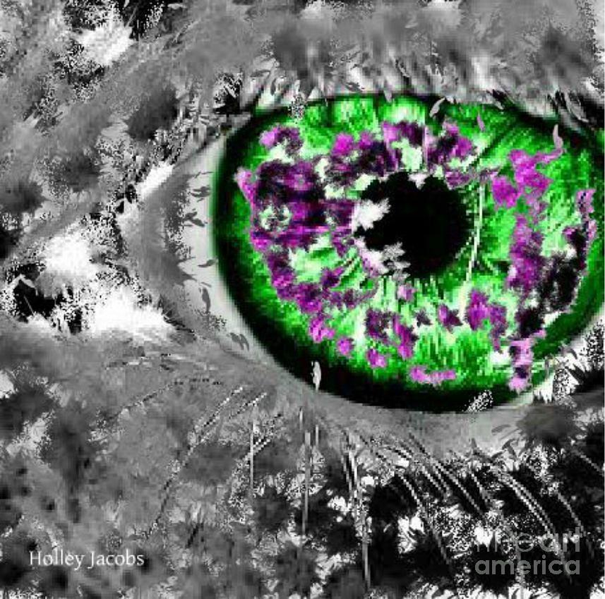 Abstract Digital Art - The Eyes 13 by Holley Jacobs