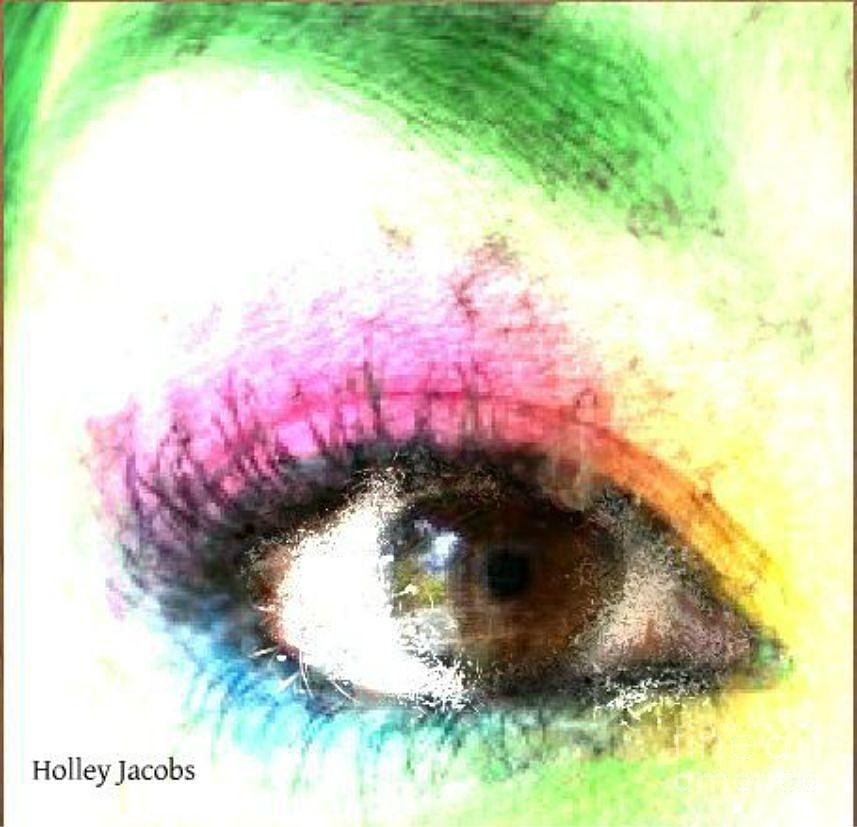 Abstract Digital Art - The Eyes 3 by Holley Jacobs