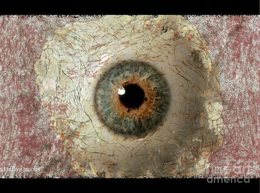 Abstract Digital Art - The Eyes 6 by Holley Jacobs