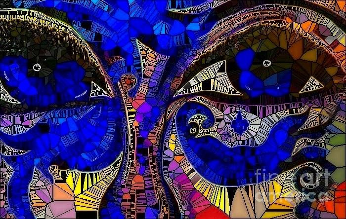 The Eyes Have It. 1 Mosaic Painting by Saundra Myles