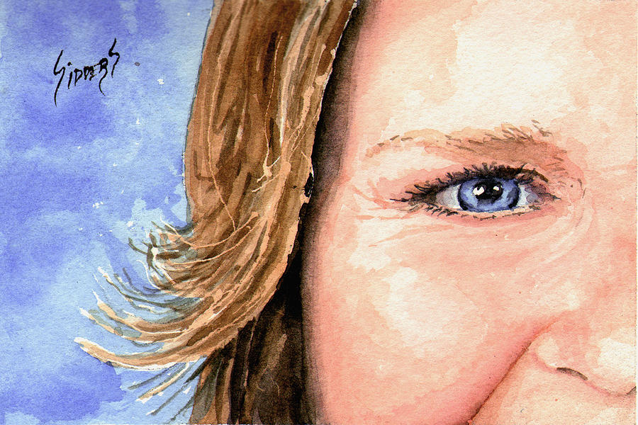 Portrait Painting - The Eyes Have It - Sherry by Sam Sidders
