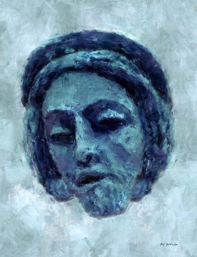 The Face of Blue Painting by RC DeWinter