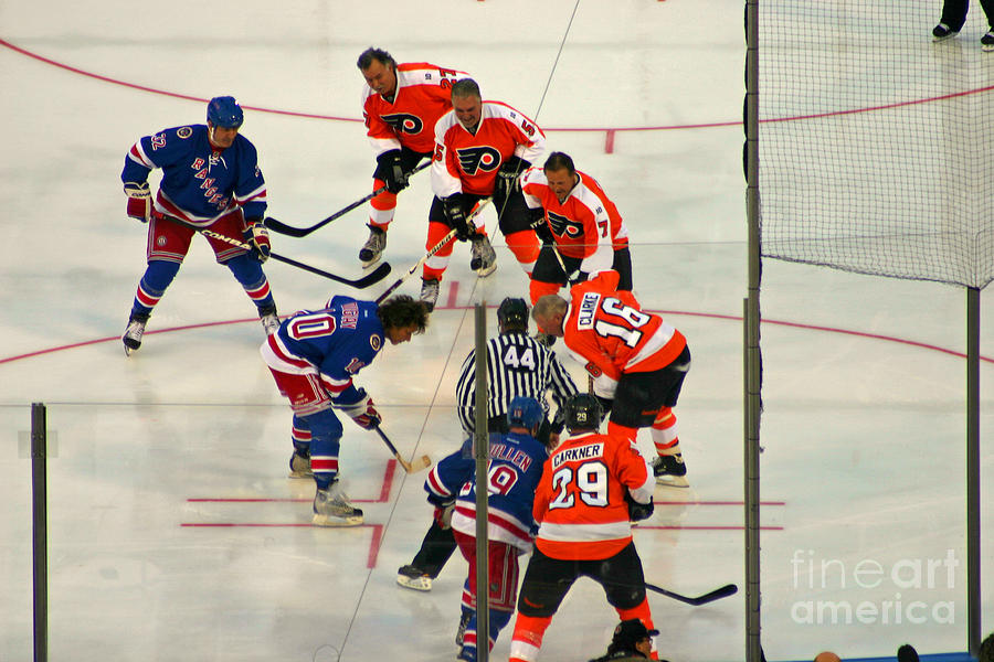 The Faceoff Photograph by David Rucker