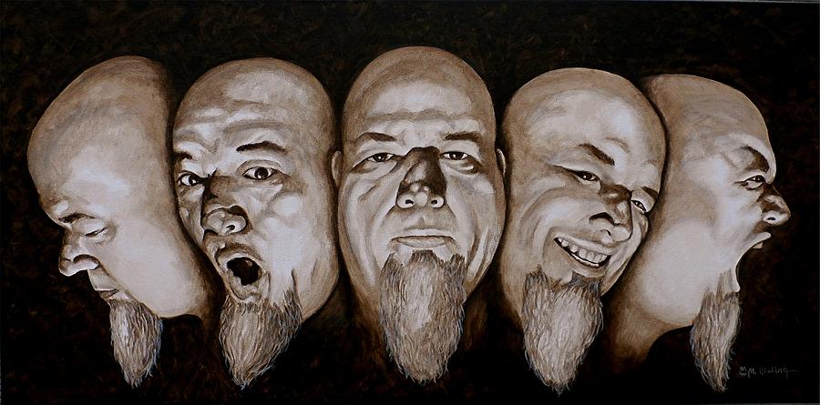 The Faces of the Artist Painting by Al  Molina