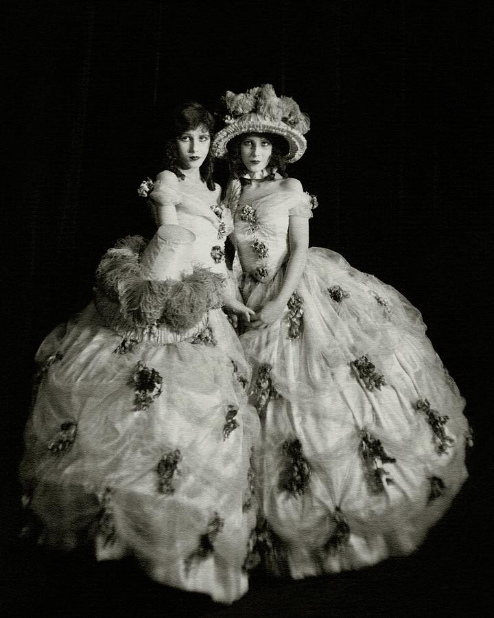 The Fairbanks Twins Wearing 19th Century Dresses Photograph by Nickolas Muray