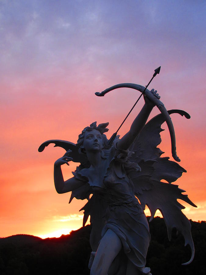 Statue Photograph - The Fairie Archer by Denise Hoff Statue Photograph - The Fairie Archer by Denise Hoff
