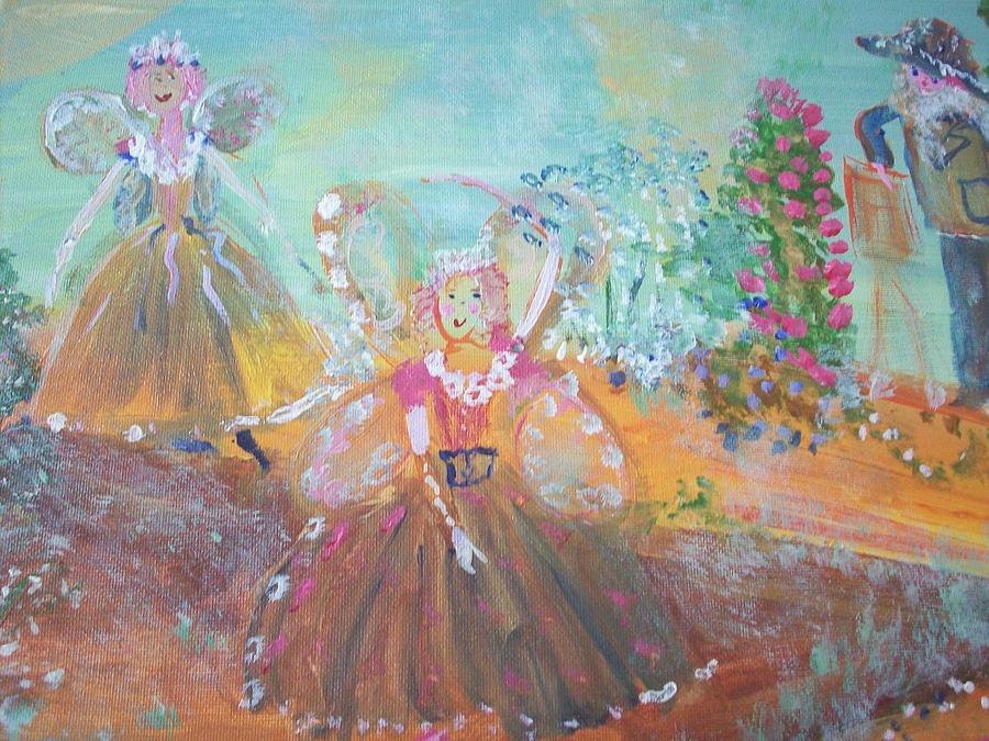 The Fairies and the artist Painting by Judith Desrosiers