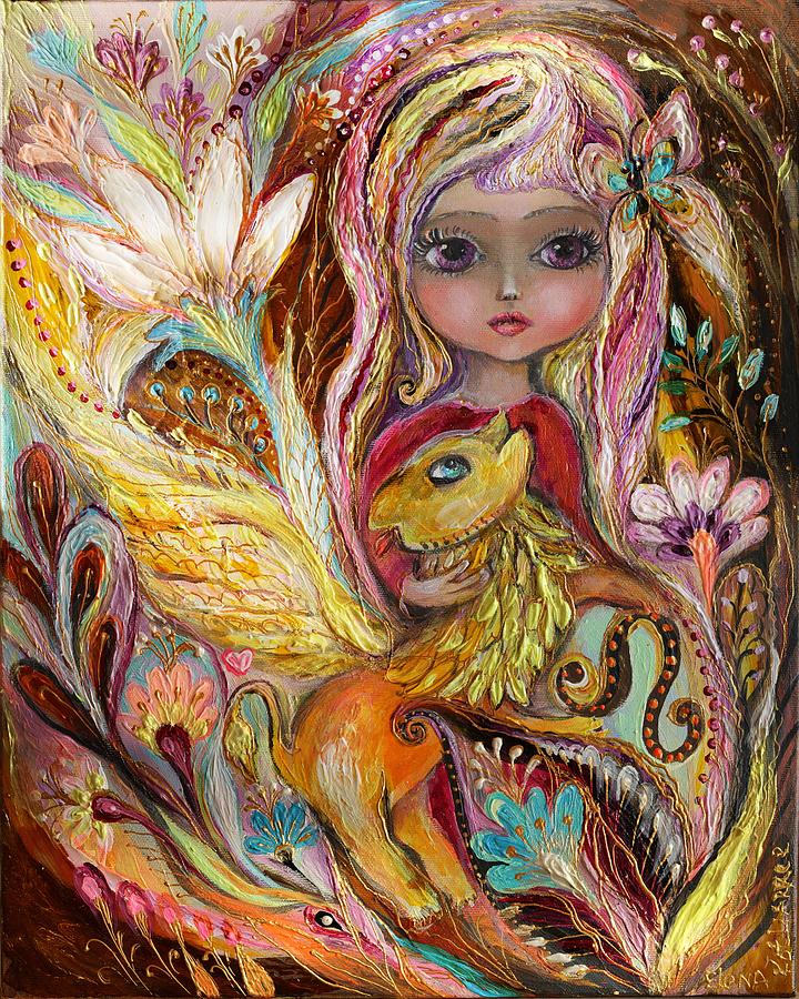 The Fairies of Zodiac series - Leo Painting by Elena Kotliarker