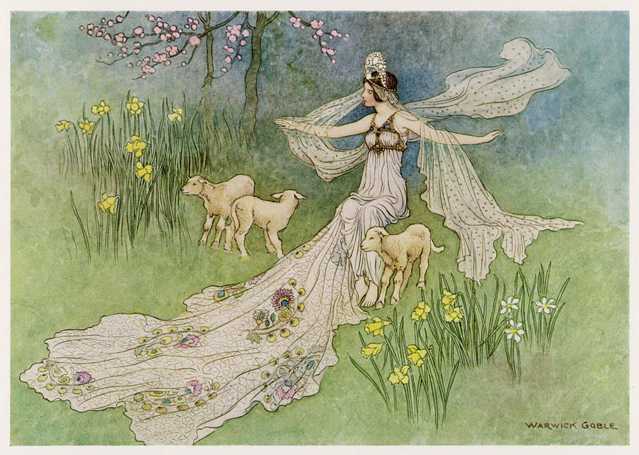 The Fairy Coquette With Three Wolves Drawing by Mary Evans Picture