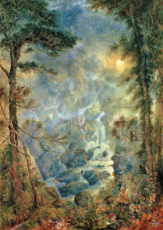 The Fairy Falls, 1908 Drawing by Hume Nisbet