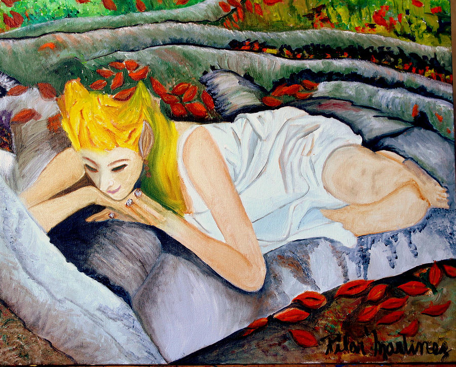 Fairy Painting - The Fairy by Pilar  Martinez-Byrne