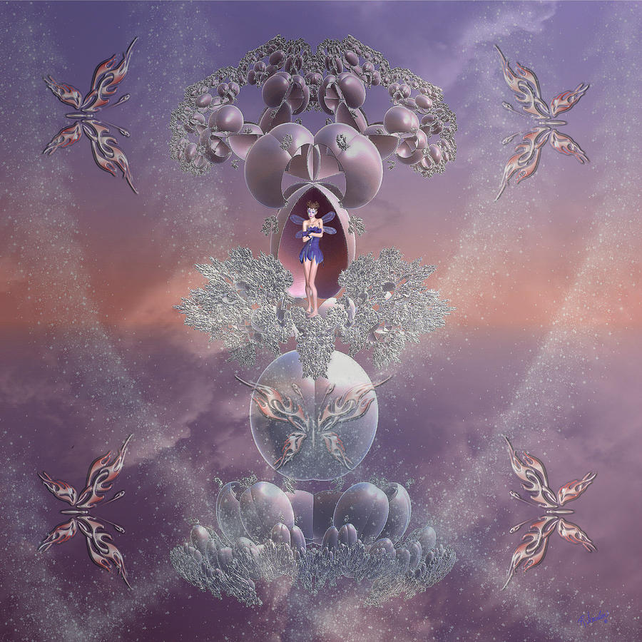 Fairy Digital Art - The Shy Fairy Queen by Rosalie Scanlon