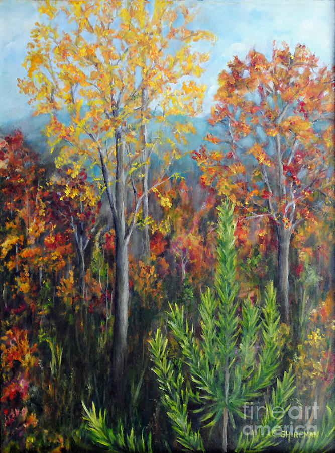 Fall Painting - The Fall by Carolyn Shireman Fall Painting - The Fall by Carolyn Shireman