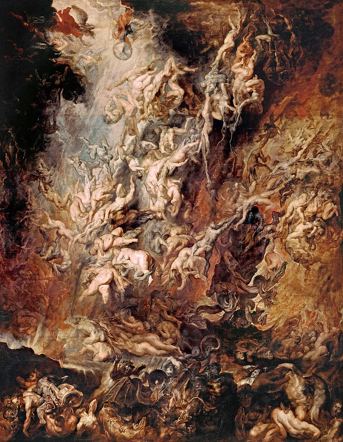 Peter Paul Rubens Painting - The Fall of the Damned by Peter Paul Rubens