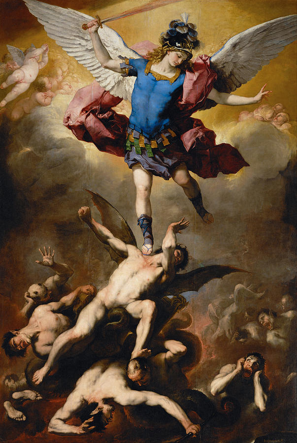 The Fall of the Rebel Angels Painting by Luca Giordano
