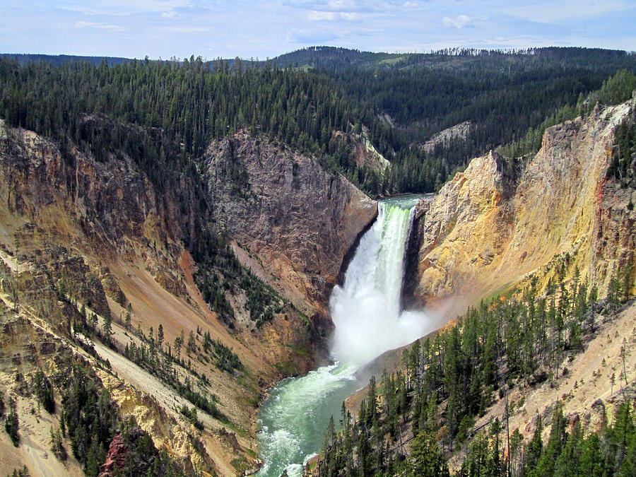 Yellowstone National Park Photograph - The Falls by Mike Podhorzer