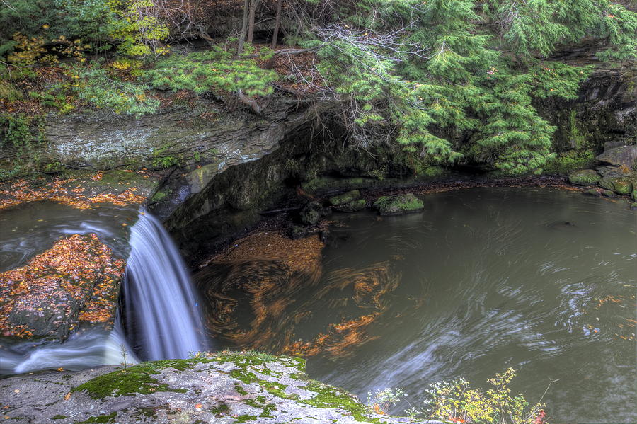 The Falls of Mill Creek Park Photograph by David Dufresne