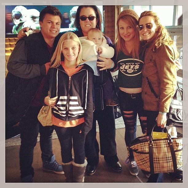 The Family Minus Parker At The Jets Game Photograph by Rosie Odonnell