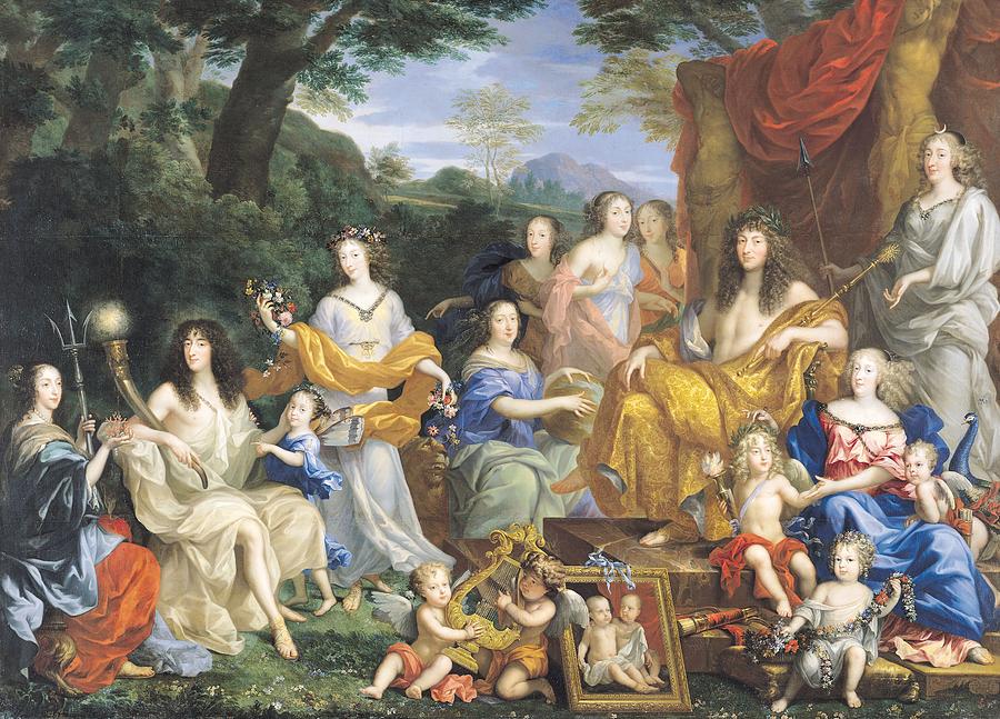 Sceptre Photograph - The Family Of Louis Xiv 1638-1715 1670 Oil On Canvas For Details See 39054-39055 by Jean Nocret
