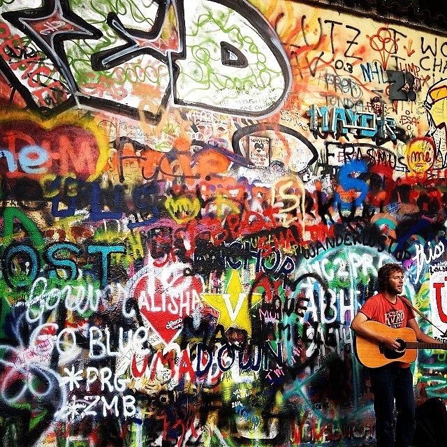 The Famous John Lennon Wall. A Musician Photograph by Manavi Singhal