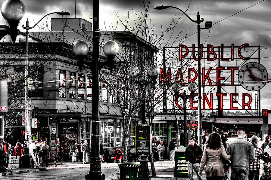 The Famous Pike Place Market - Seattle Washington Photograph by David Patterson