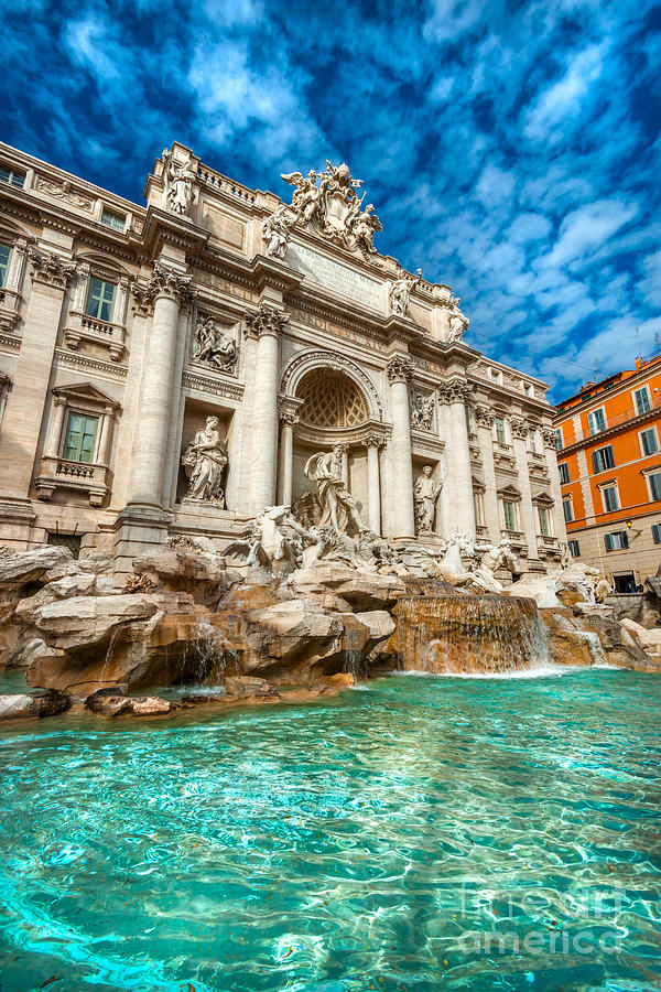 The Famous Trevi Fountain - Rome Photograph by Luciano Mortula