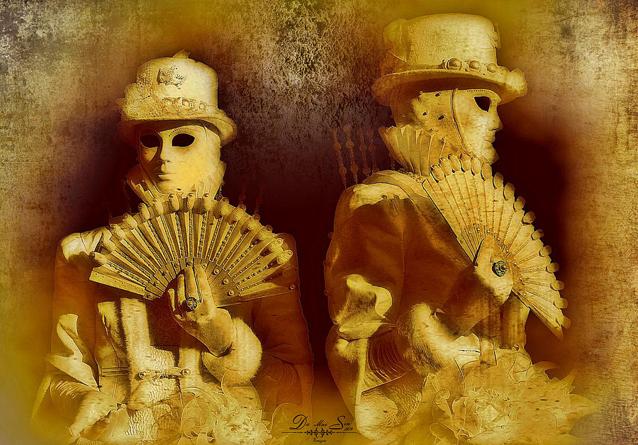 Mask Digital Art - The fans by Monica Ghit