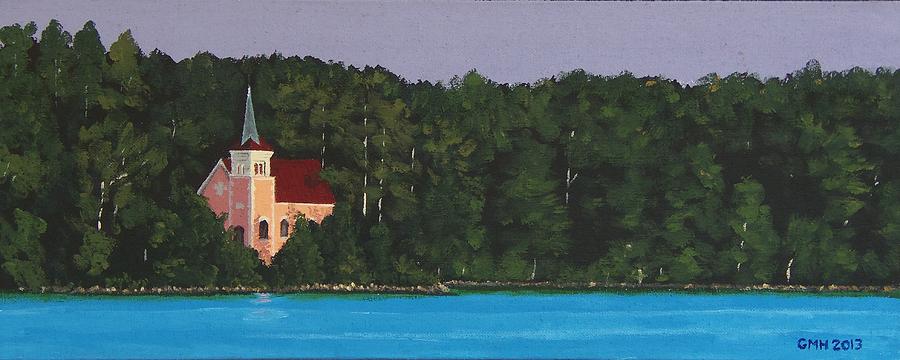 Church Painting - The Far Shore by Glenn Harden