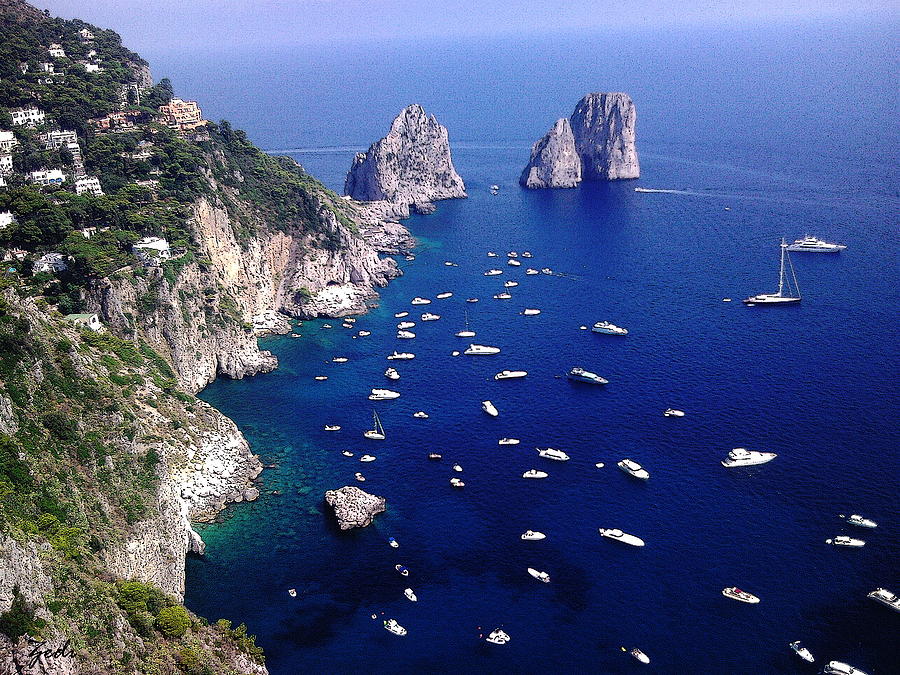 The Faraglioni of Capri Photograph by - Zedi -
