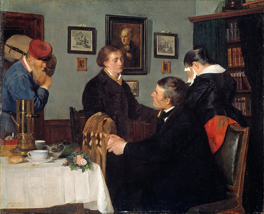 The Farewell Painting by Harriet Backer