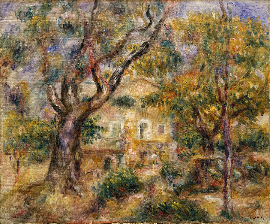 The Farm at Les Collettes. Cagnes Painting by Pierre-Auguste Renoir