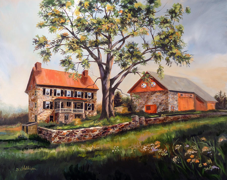 Spring Painting - The Farm on Sunrise Lane by Diane Hutchinson