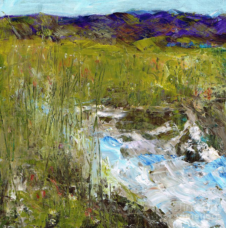 The Farmers Ditch Spring Painting by Frances Marino