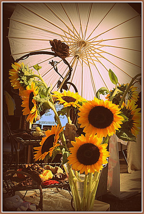 Sunflower Photograph - Sunflowers At The Farmers Table by Dora Sofia Caputo