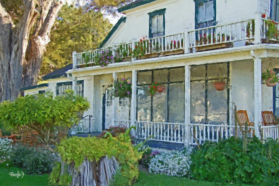 The Farmhouse at Mission Ranch - Carmel CA Digital Art by Jim Pavelle