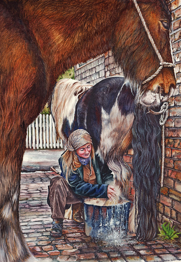 The Farriers Daughter Painting by Peter Williams