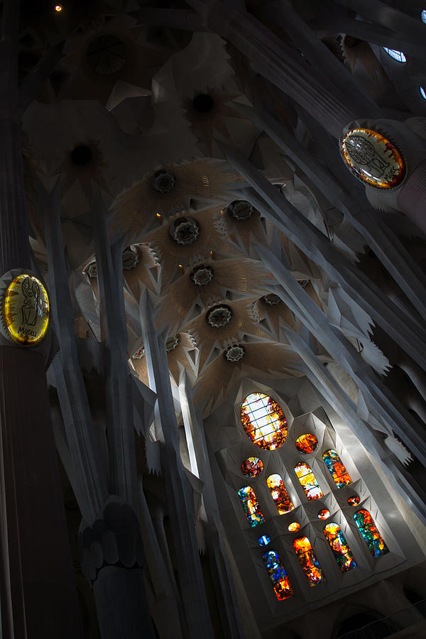 The Fascinating Interior of Sagrada Familia - Antoni Gaudis Masterpiece Photograph by Georgia Mizuleva