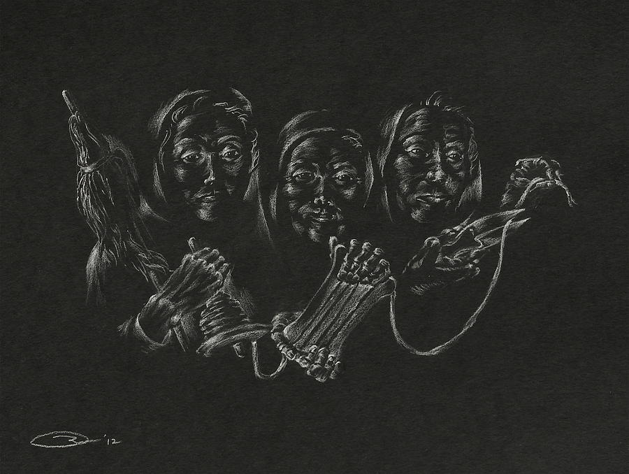 The Fates Drawing by Michele Myers