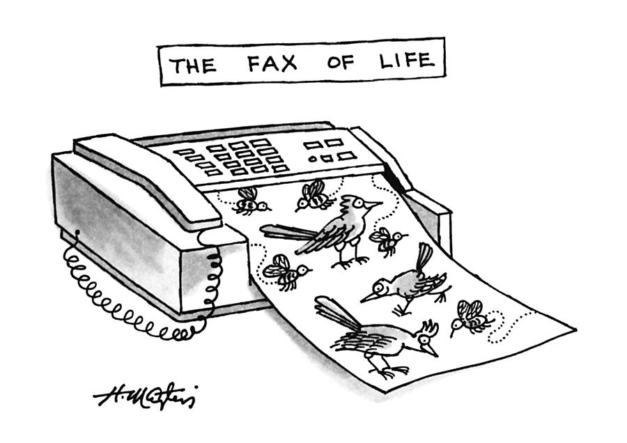 The Fax Of Life Drawing by Henry Martin