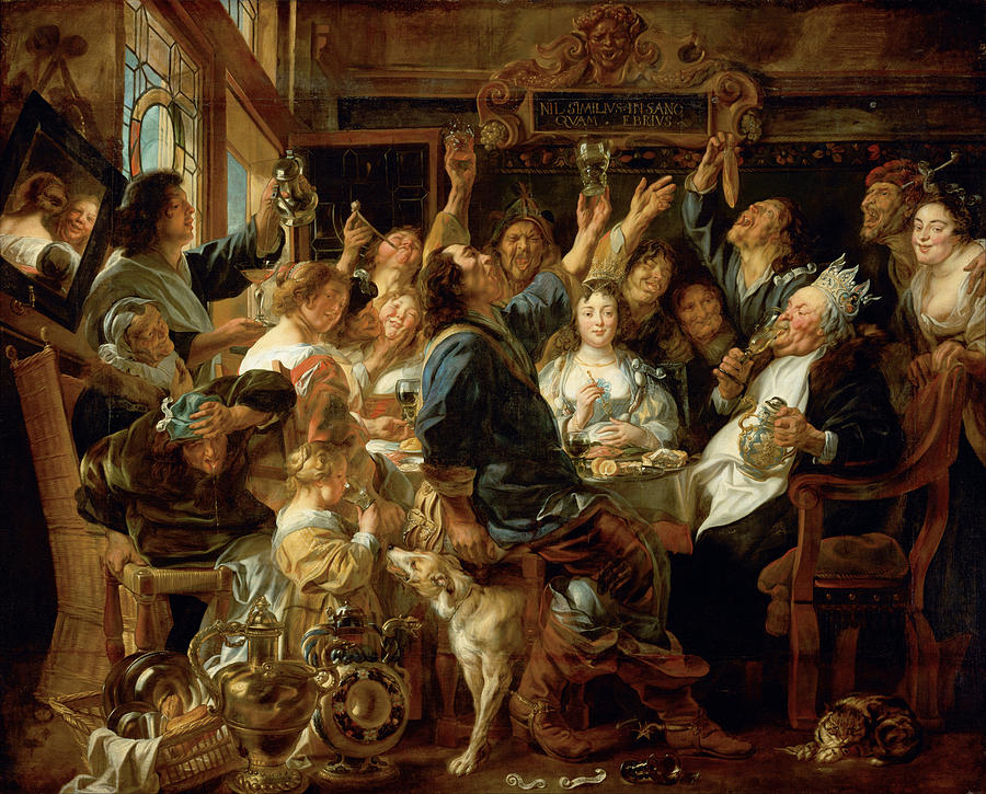 The Feast of the Bean King Painting by Jacob Jordaens