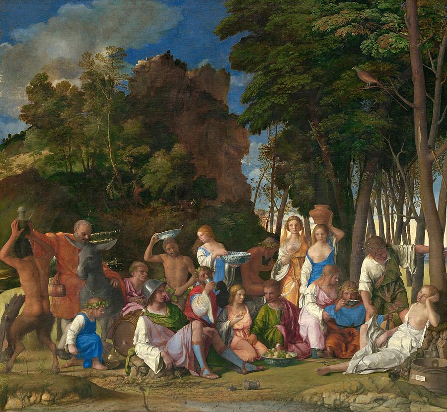 Portrait Painting - The Feast of the Gods by Giovanni Bellini