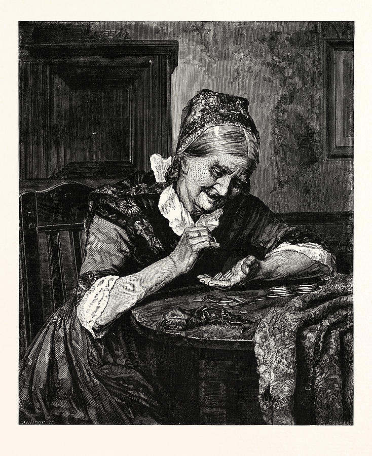 The Female Miser Drawing by English School - Fine Art America