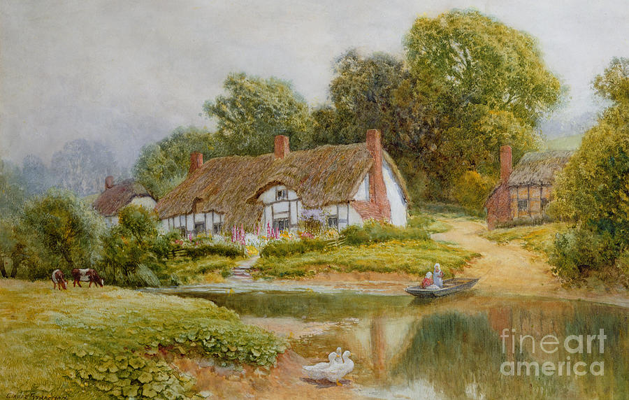 Quaint Painting - The Ferry  by Arthur Claude Strachan