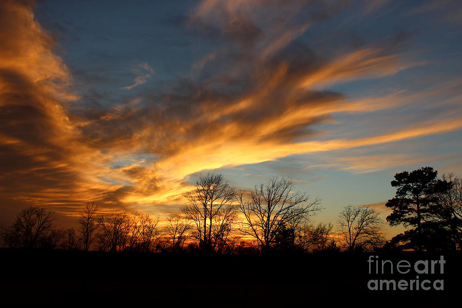 The Fiery Sky Photograph by Kathy  White
