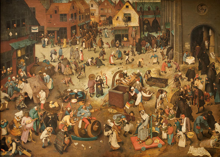 Holiday Painting - The Fight Between Carnival and Lent by Pieter Bruegel the Elder