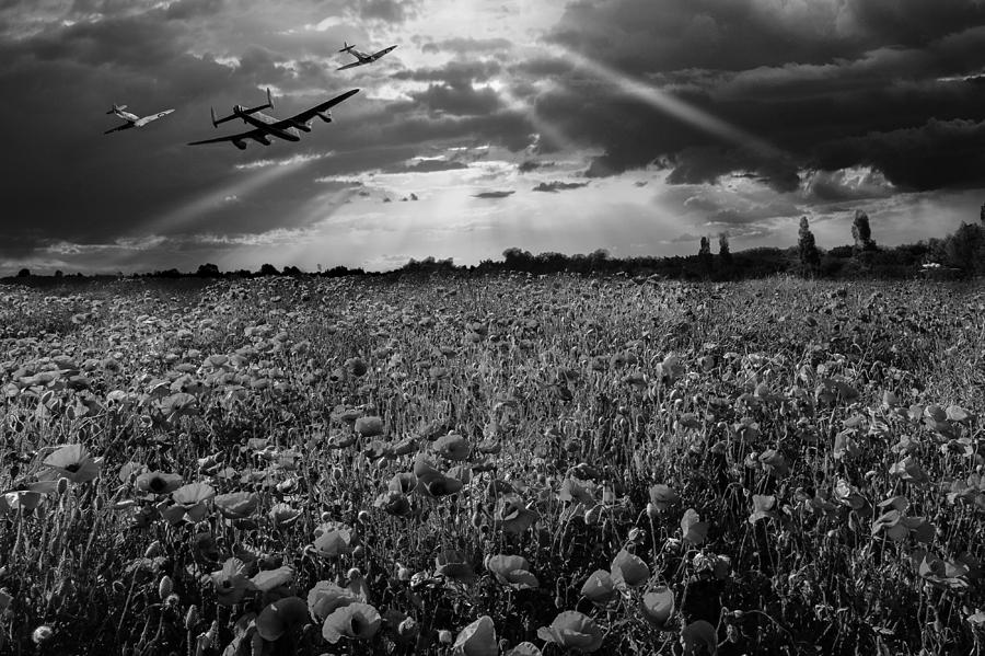 The final sortie black and white version Photograph by Gary Eason